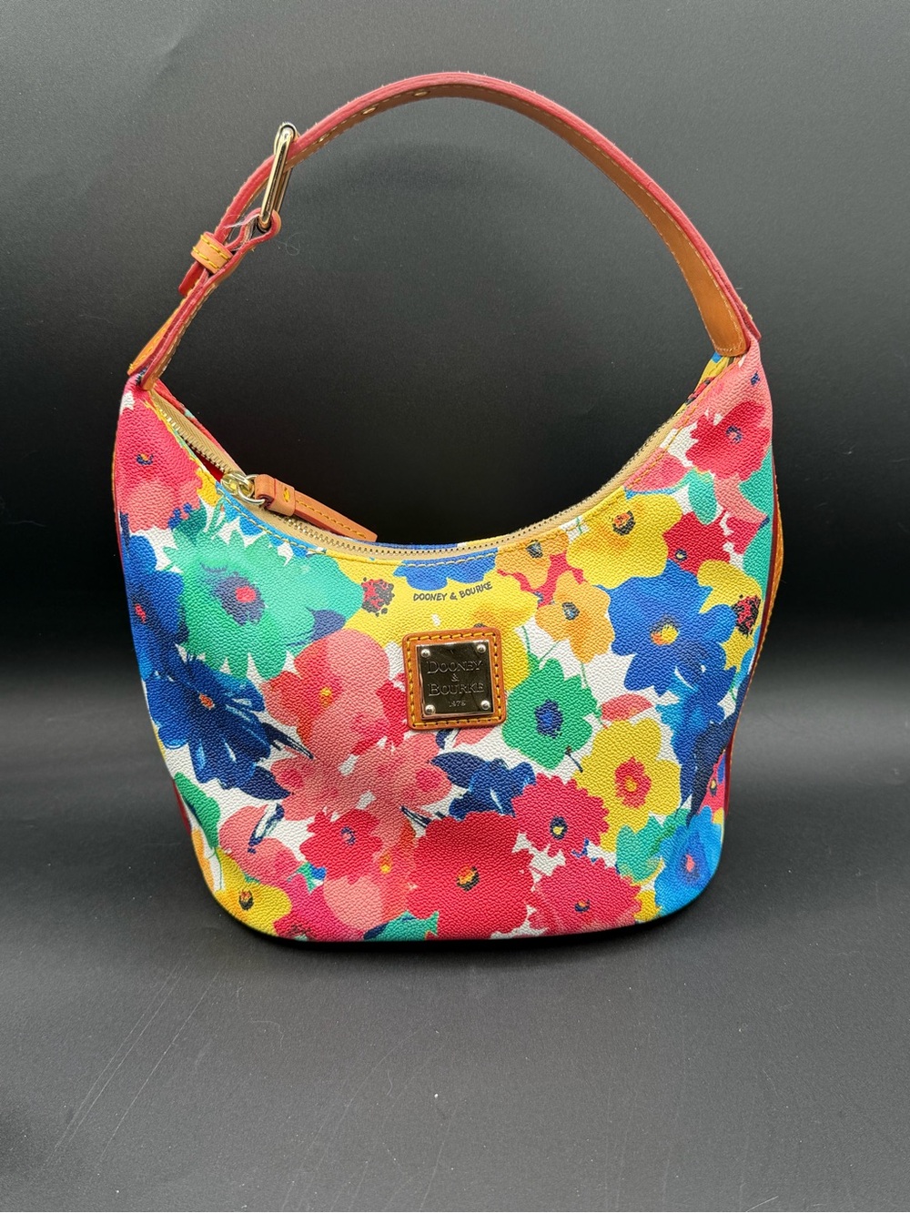 Dooney & Bourke Floral Hobo Shoulder Bag — Multicolor Flower Print